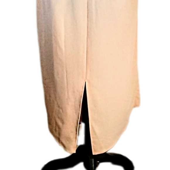 NWT Asos Peach Belted Long Maxi Retro 40s Style Yoke Waist Dress Size 12 Tall - Picture 5 of 14